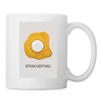 Rethink Everything Minimalist Egg Poster - Mug - white - Right