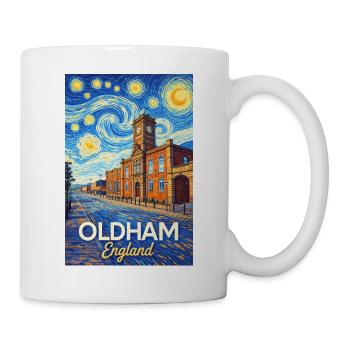 Paysage urbain étoilé d’Oldham, Angleterre - Mug blanc - blanc - Droite