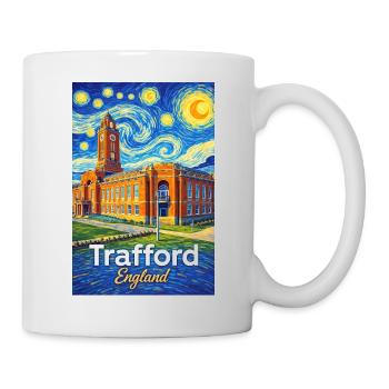 Trafford, England in Starry Night Style - Mug - white - Right