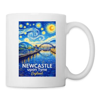 Newcastle Tyne Starry Sky Artwork - Mug - white - Right