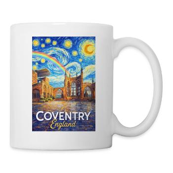 Coventry England Skyline Sternenregen - Tasse - Weiß - Rechts