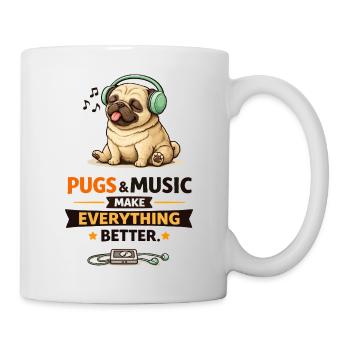 Pug Beats: Music Makes Everything Better - Mug - white - Right