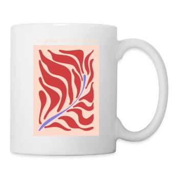 Wachstum durch Wandel – Blattform Muster - Tasse - Weiß - Rechts