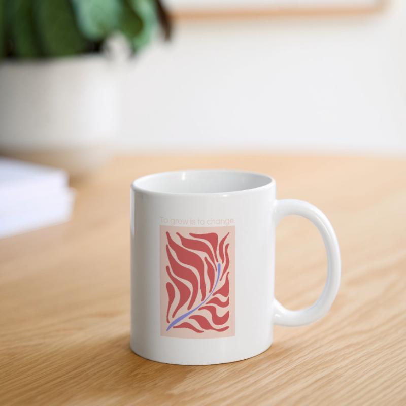 Growth through change – leaf shape pattern Mug