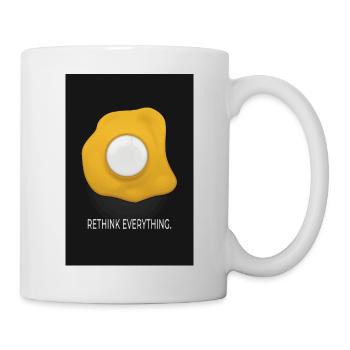 Rethink Everything Minimal Poster Egg Design - Mug - white - Right