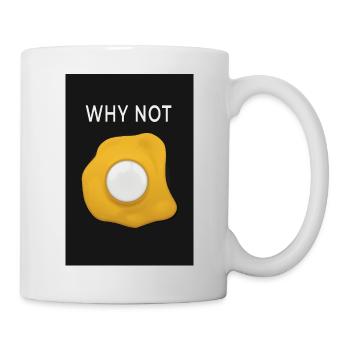 Why Not Minimal Poster Egg Design Modern - Mug - white - Right