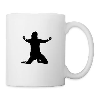 Shadow silhouette Toni cheering - Mug - white - Right