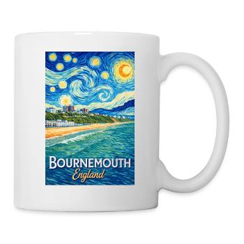 Bournemouth, Angleterre, Nuit étoilée - Mug blanc - blanc - Droite