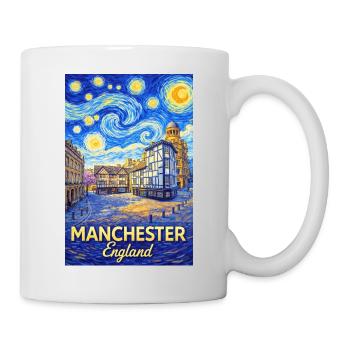 Manchester England Cloud Swirl Skyline - Mug - white - Right