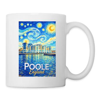 Poole England Hafen im Sternenstil - Tasse - Weiß - Rechts