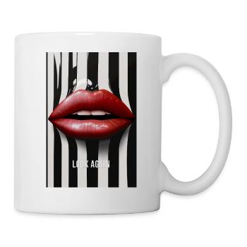 Look Again Lippen Fashion Statement Design  - Tasse - Weiß - Rechts