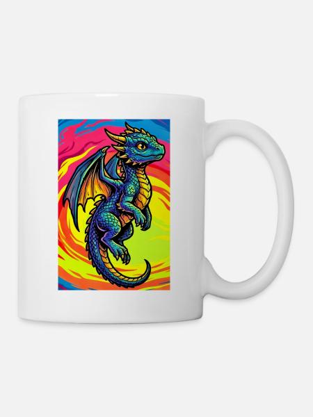 Drache - Tasse - Weiß