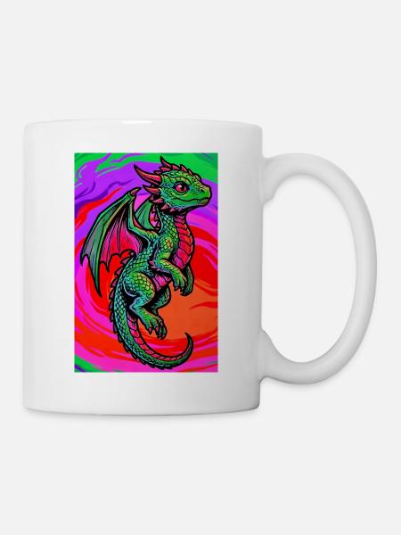 Drache - Tasse - Weiß