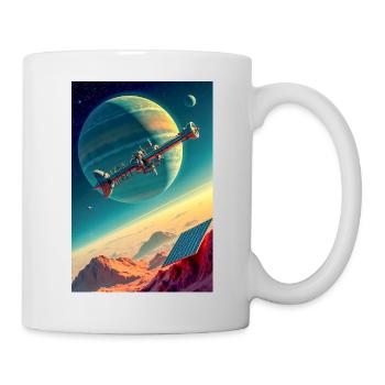 Humanity Finally Finds Its New Home in Space - Mug - white - Right