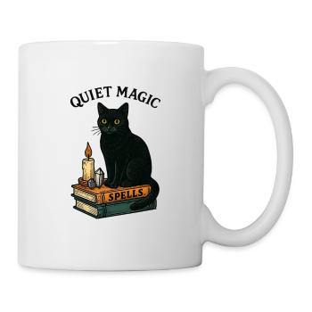 Stille Magie Katze - Tasse - Weiß - Rechts