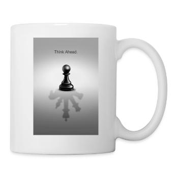 Think Ahead Minimal Mindset Design - Tasse - Weiß - Rechts