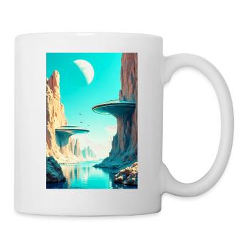 Humanity Finally Finds Its New Home in Space - Mug - white - Right