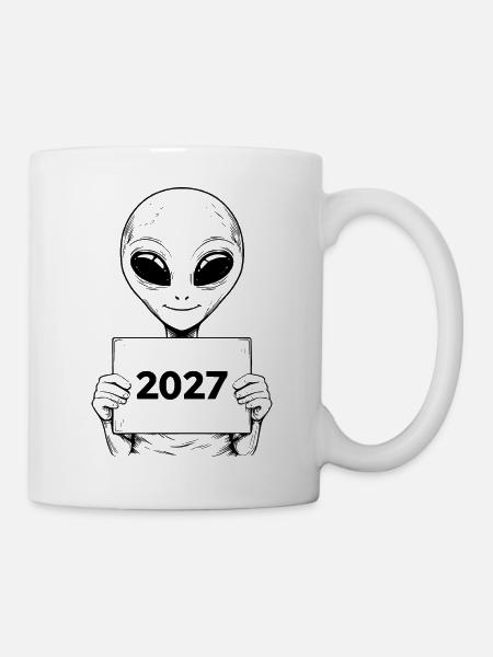 außerirdischer Besucher - Tasse - Weiß