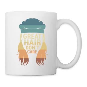 Vokuhila Haarschnitt Mullet - Tasse - Weiß - Rechts
