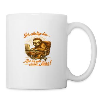 Ich mach das aber ich gucke dabei böse sloth - Tasse - Weiß - Rechts