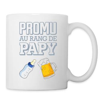 Promu au Rang de Papy Humour Naissance Bébé - Mug blanc - blanc - Droite