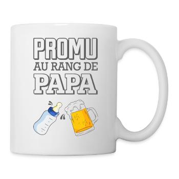 Promu au Rang de Papa Humour Naissance Bébé - Mug blanc - blanc - Droite