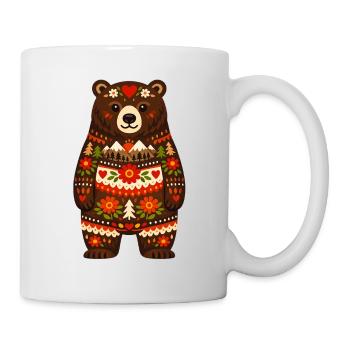 L’ours dans le style populaire - Mug blanc - blanc - Droite