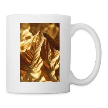 Golden Ridge Abstract Mountain - Mug - white - Right
