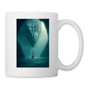 Le géant du Dragon au crépuscule - Mug blanc - blanc - Droite