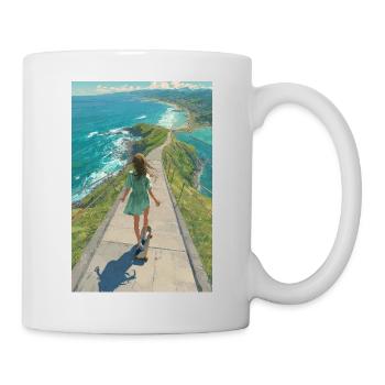Coastal Crest Longboarder - Mug - white - Right
