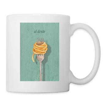 Pasta Gabel al dente Küchen Design - Tasse - Weiß - Rechts