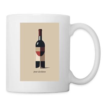 Wein Design pour decisions minimalistischer Stil - Tasse - Weiß - Rechts