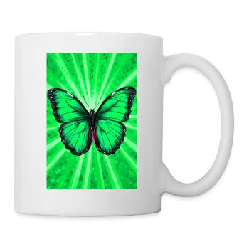 Schmetterling - Tasse - Weiß - Rechts