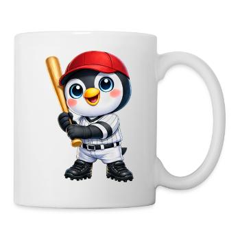 Motif de dessin animé de baseball pingouin mignon - Mug blanc - blanc - Droite
