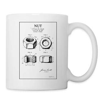 Nut Patent Blueprint - Tasse - Weiß - Rechts