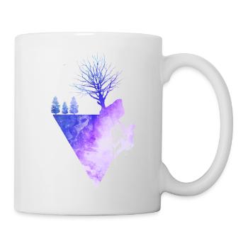 Rock Climbing Nature Watercolor Silhouette - Mug - white - Right