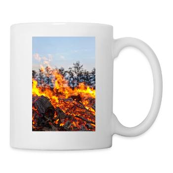 Flame Inferno Easter Fire Motif Poster - Mug - white - Right