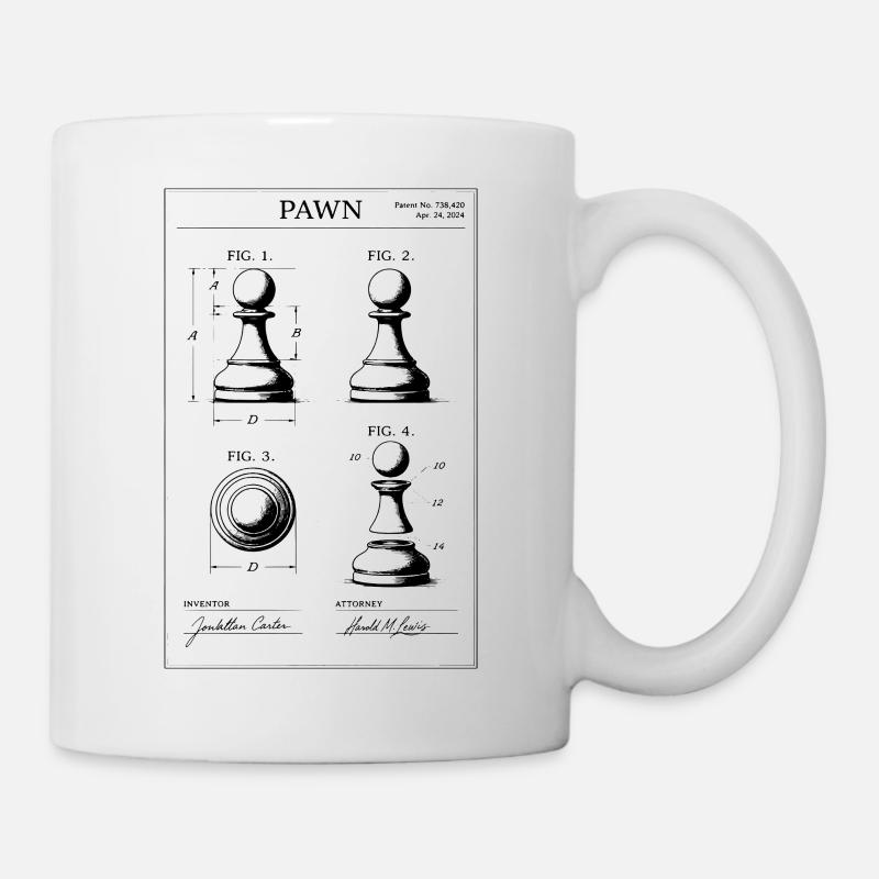 Pfandpatent-Bauplan - Tasse - Weiß