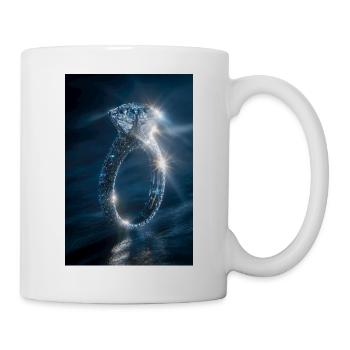 Diamantring-Glanz - Tasse - Weiß - Rechts