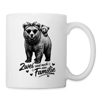 Mama Bär Kind Baby - Zwei sind auch eine Familie - Tasse - Weiß - Rechts