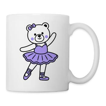 Bear ballet - Mug - white - Right
