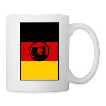 Flaggenkunst: Adler über Deutschland - Tasse - Weiß - Rechts
