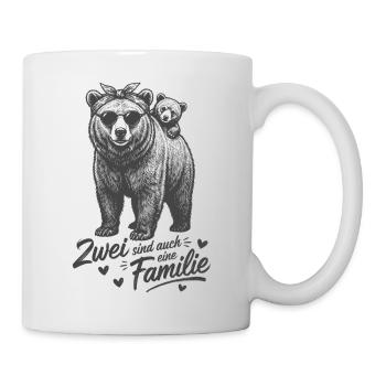 Mama Bär Kind Baby - Zwei sind auch eine Familie - Tasse - Weiß - Rechts