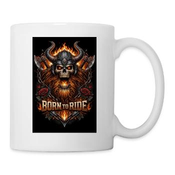 Born to Ride – Biker Skull - Mug - white - Right