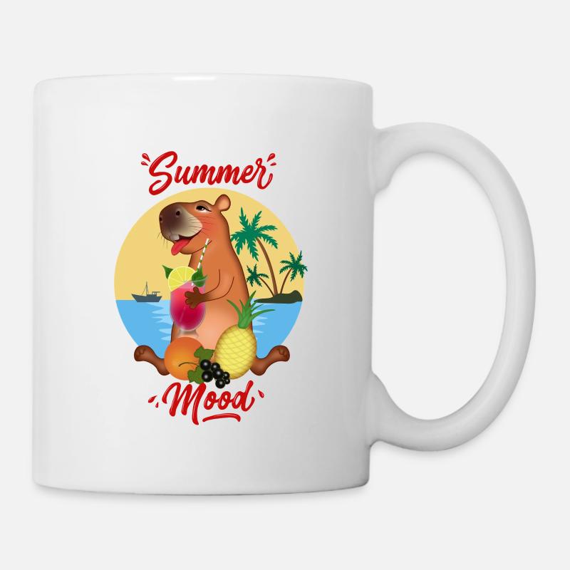 Capybara en vacances - Mug blanc - blanc