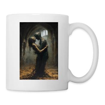 Love hug in the ruin - Mug - white - Right