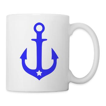 North Anchor with Star – Blue - Mug - white - Right