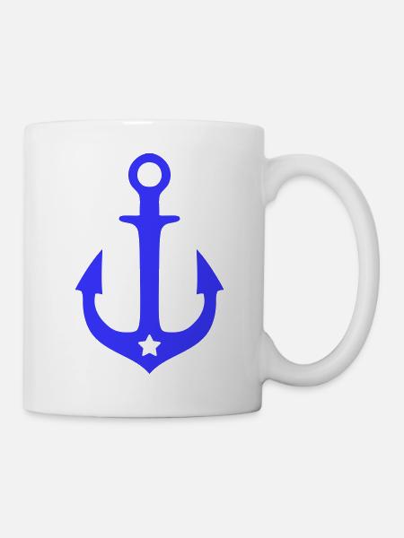 Nordanker mit Stern – Blau - Tasse - Weiß