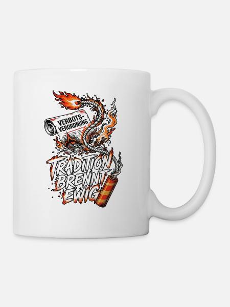 Tradition Brennt Ewig Pyro - Tasse - Weiß