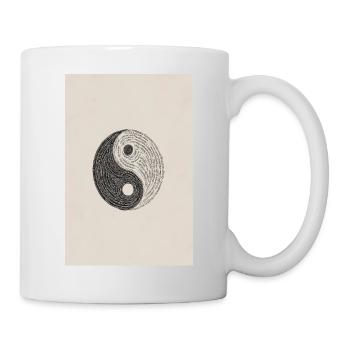 Typografie Yin Yang: Texturierte Balance - Tasse - Weiß - Rechts
